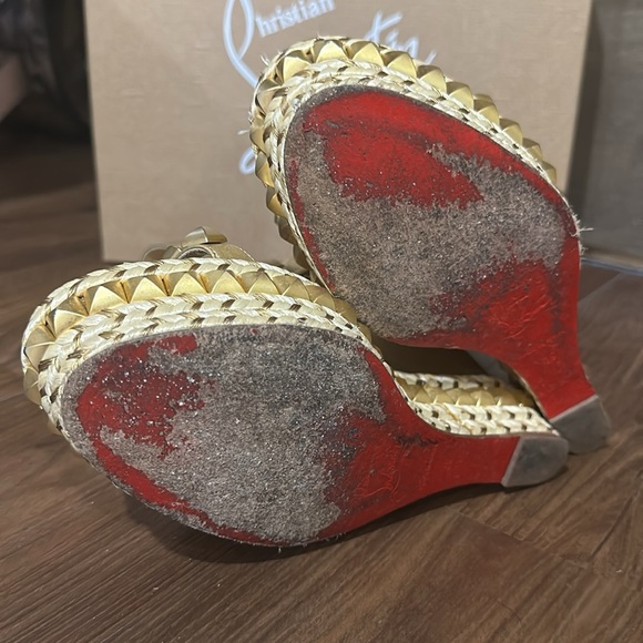 Christian Louboutin Cataclou 140 Calf Lame/Rope - Picture 11 of 13